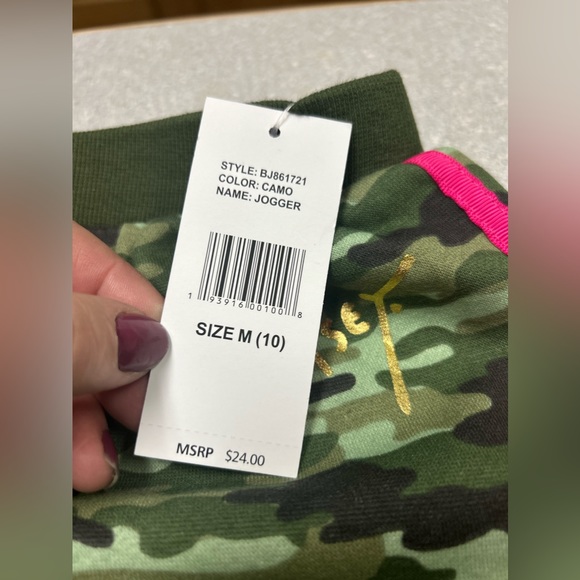 Betsey Johnson girls size medium 10 camo sweatpants - Picture 2 of 4